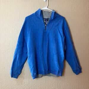 NWOT: Blue Men's Alan Flusser Quarter Zip Sweater - Size: Large